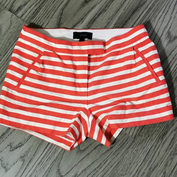 J. Crew Pants - J Crew orange striped shorts.